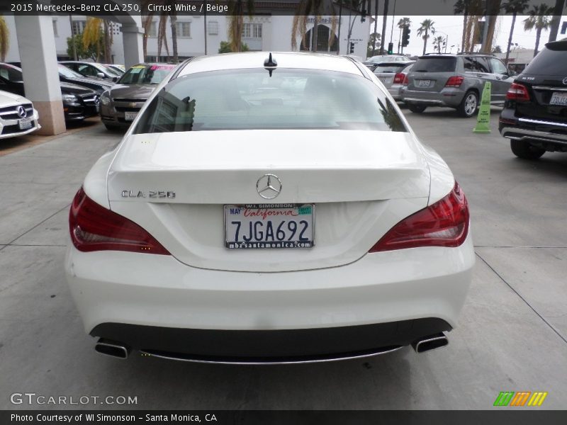 Cirrus White / Beige 2015 Mercedes-Benz CLA 250