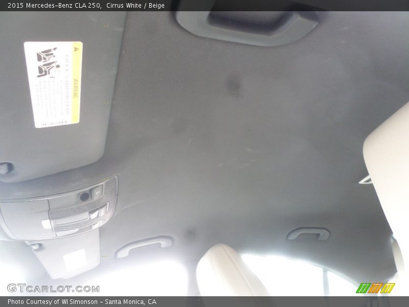 Cirrus White / Beige 2015 Mercedes-Benz CLA 250