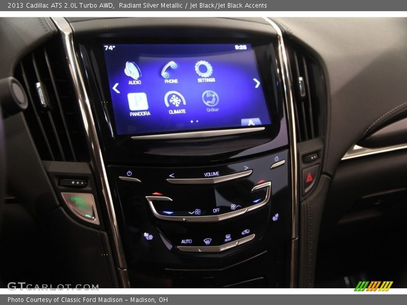 Radiant Silver Metallic / Jet Black/Jet Black Accents 2013 Cadillac ATS 2.0L Turbo AWD