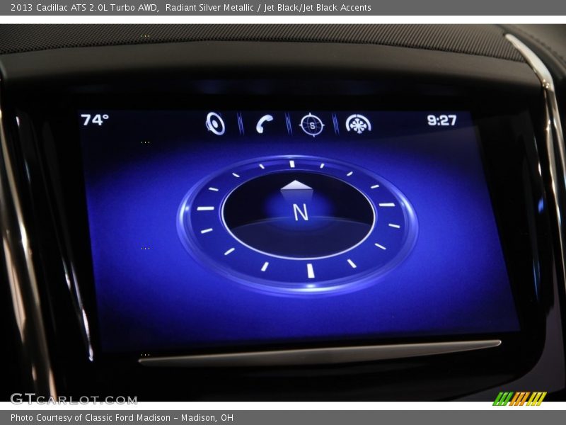 Radiant Silver Metallic / Jet Black/Jet Black Accents 2013 Cadillac ATS 2.0L Turbo AWD