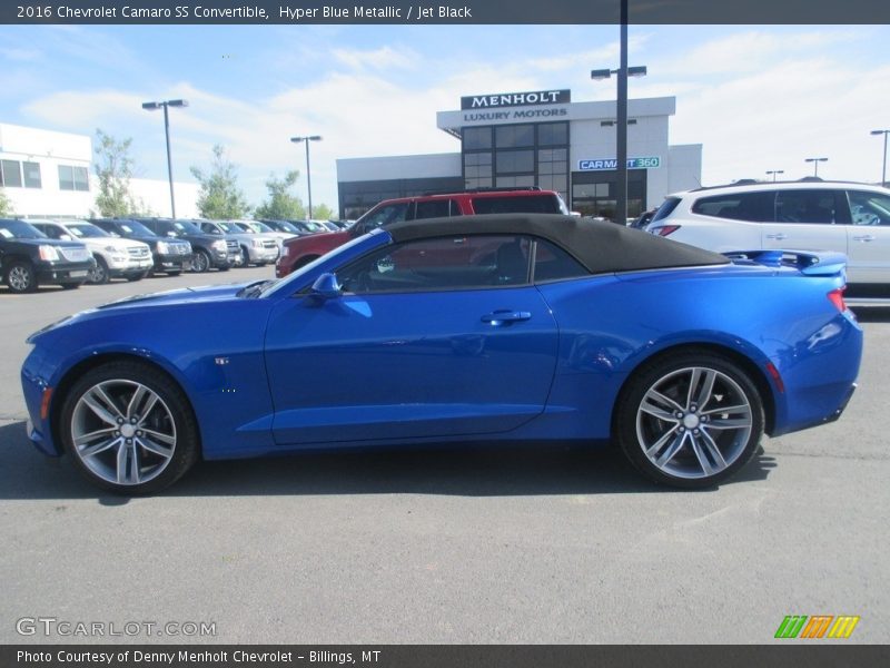 Hyper Blue Metallic / Jet Black 2016 Chevrolet Camaro SS Convertible