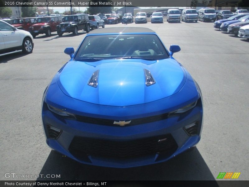 Hyper Blue Metallic / Jet Black 2016 Chevrolet Camaro SS Convertible