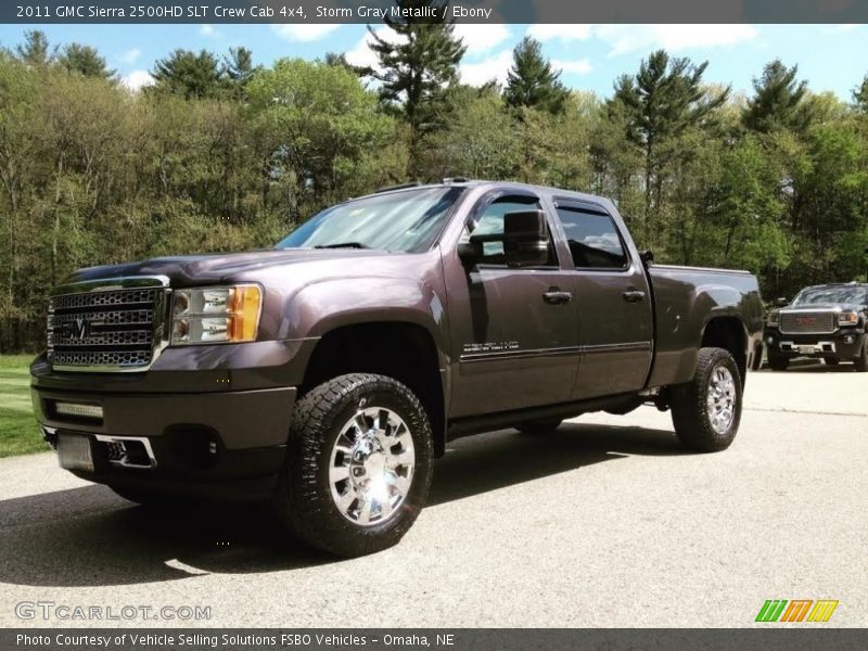 Storm Gray Metallic / Ebony 2011 GMC Sierra 2500HD SLT Crew Cab 4x4