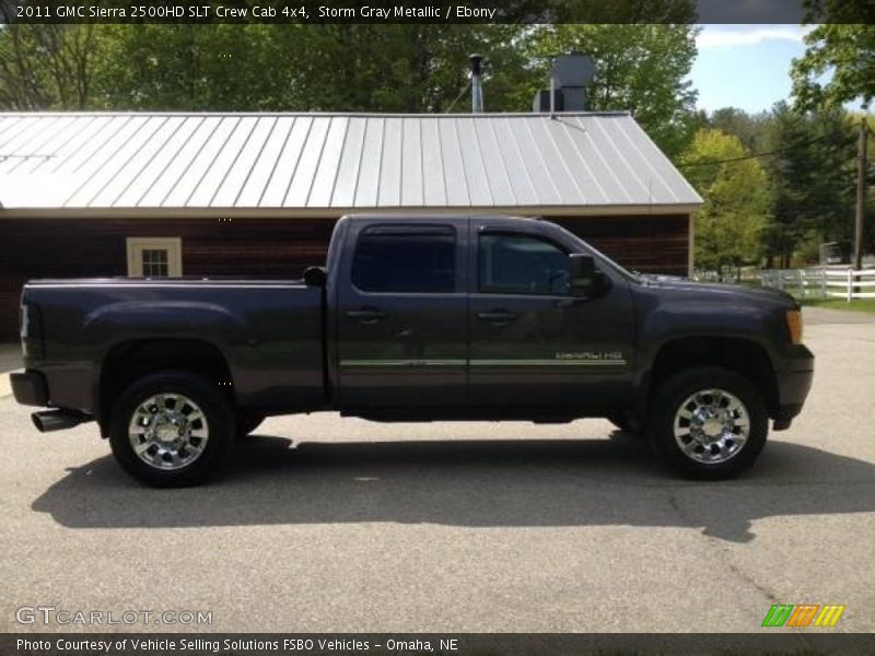 Storm Gray Metallic / Ebony 2011 GMC Sierra 2500HD SLT Crew Cab 4x4