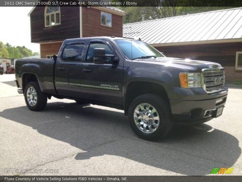 Storm Gray Metallic / Ebony 2011 GMC Sierra 2500HD SLT Crew Cab 4x4