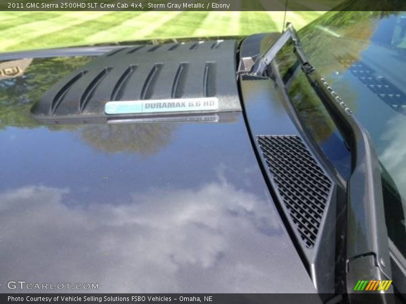 Storm Gray Metallic / Ebony 2011 GMC Sierra 2500HD SLT Crew Cab 4x4