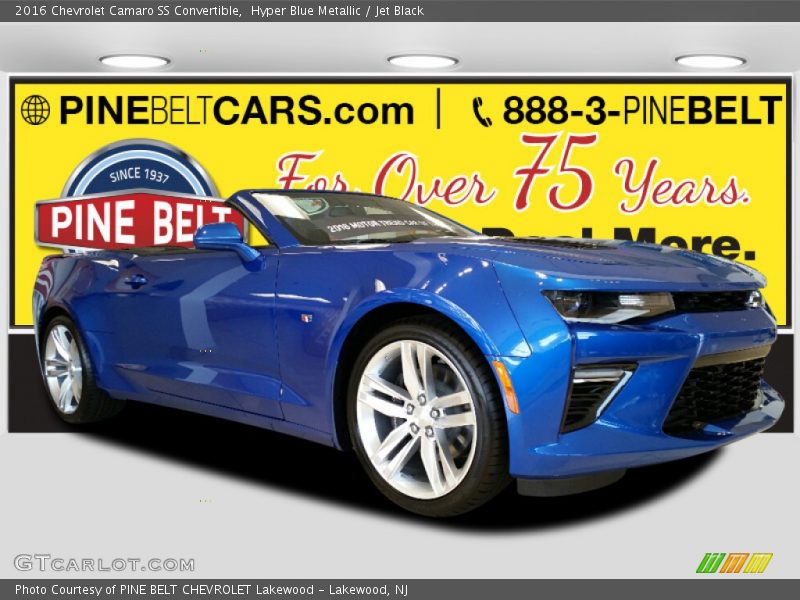 Hyper Blue Metallic / Jet Black 2016 Chevrolet Camaro SS Convertible