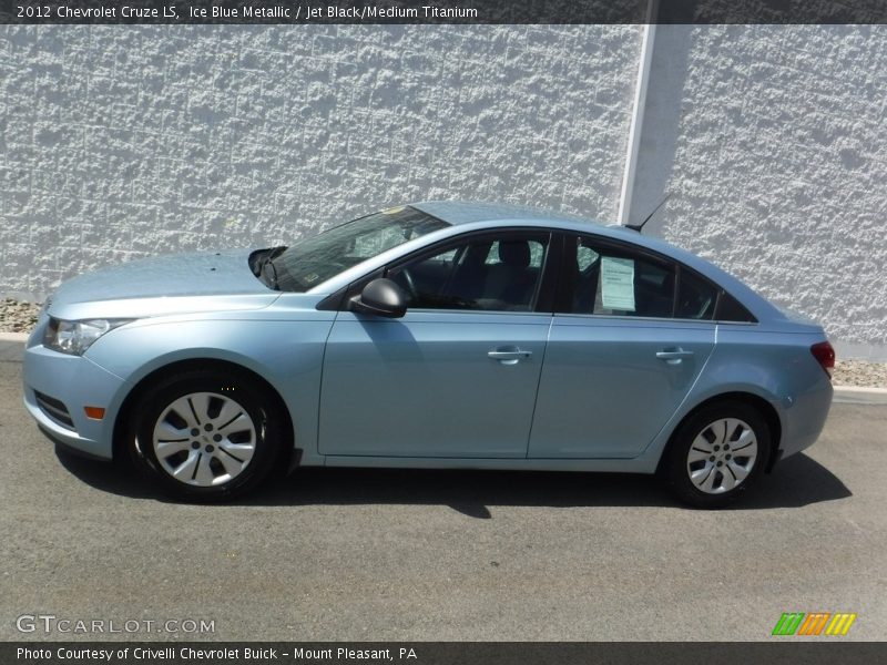 Ice Blue Metallic / Jet Black/Medium Titanium 2012 Chevrolet Cruze LS