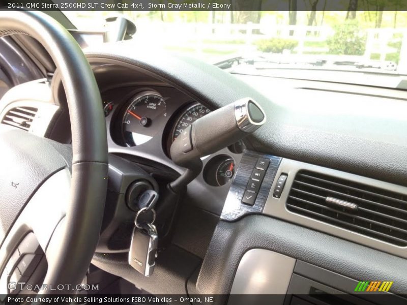Storm Gray Metallic / Ebony 2011 GMC Sierra 2500HD SLT Crew Cab 4x4