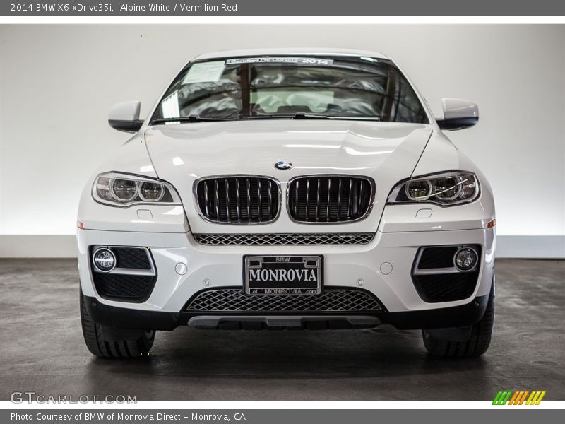 Alpine White / Vermilion Red 2014 BMW X6 xDrive35i