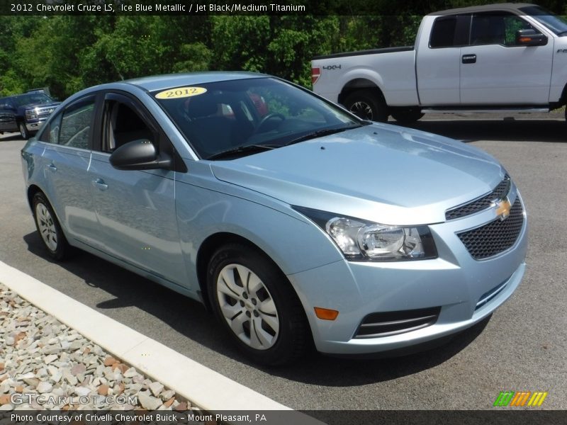 Ice Blue Metallic / Jet Black/Medium Titanium 2012 Chevrolet Cruze LS