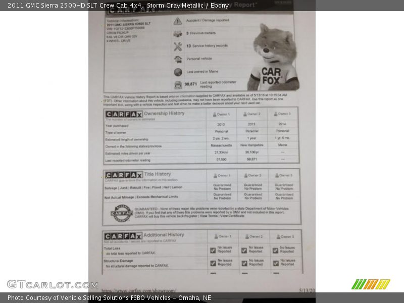Storm Gray Metallic / Ebony 2011 GMC Sierra 2500HD SLT Crew Cab 4x4