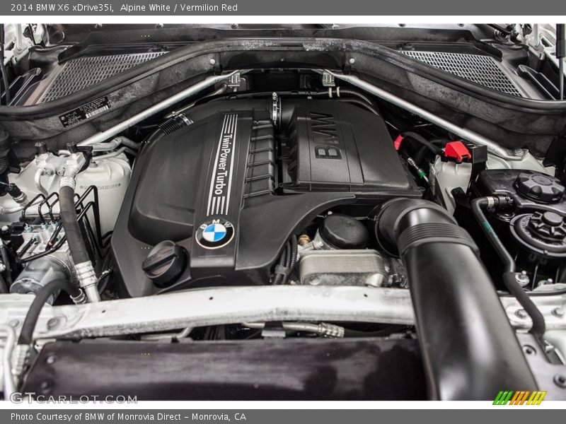 Alpine White / Vermilion Red 2014 BMW X6 xDrive35i
