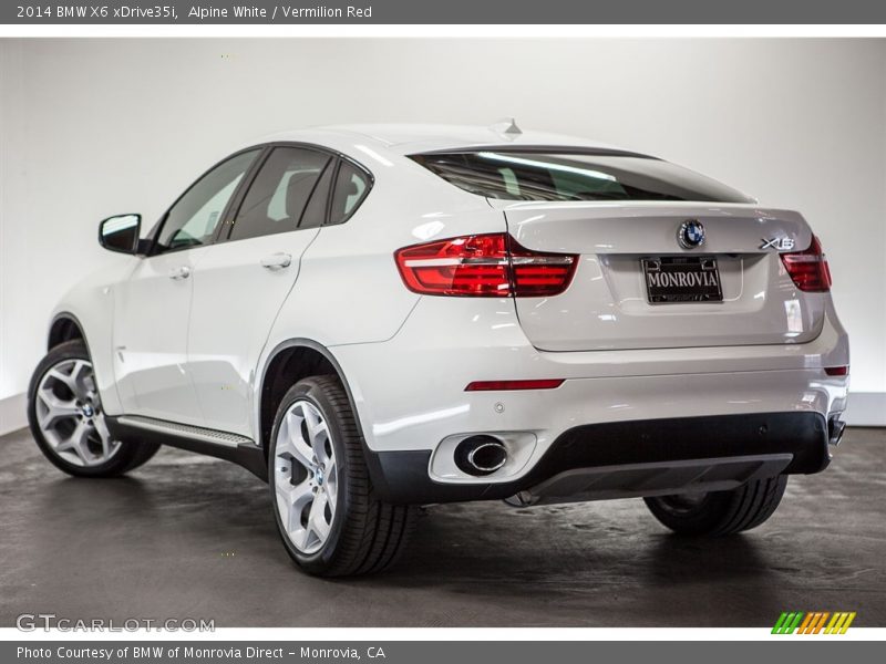 Alpine White / Vermilion Red 2014 BMW X6 xDrive35i