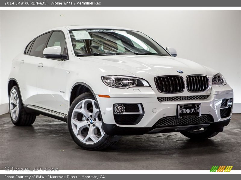 Alpine White / Vermilion Red 2014 BMW X6 xDrive35i