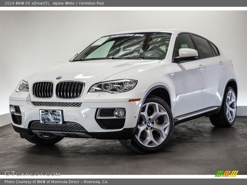 Alpine White / Vermilion Red 2014 BMW X6 xDrive35i