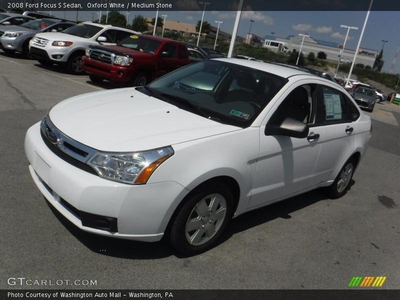 Oxford White / Medium Stone 2008 Ford Focus S Sedan