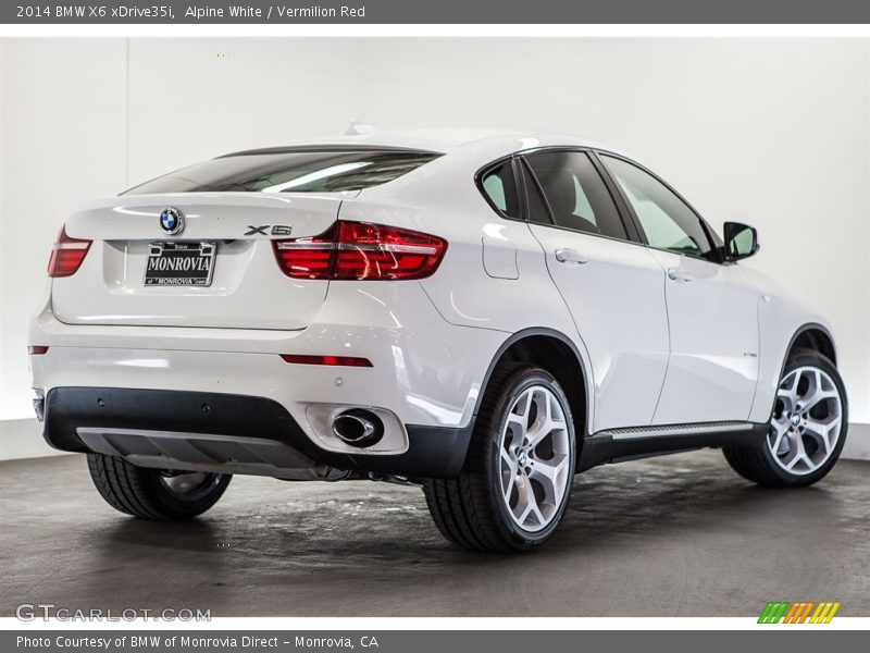 Alpine White / Vermilion Red 2014 BMW X6 xDrive35i