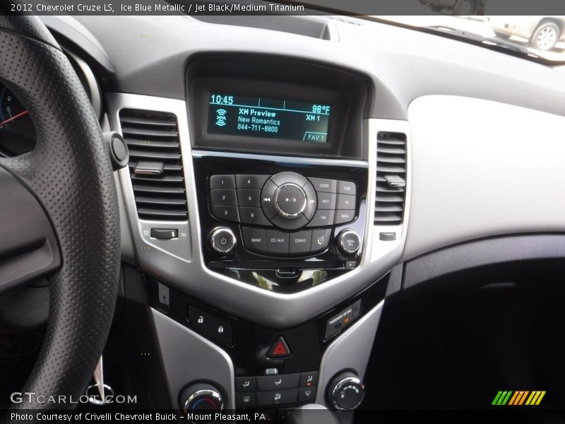 Ice Blue Metallic / Jet Black/Medium Titanium 2012 Chevrolet Cruze LS