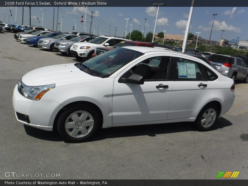 Oxford White / Medium Stone 2008 Ford Focus S Sedan
