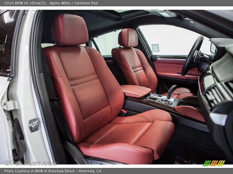 Alpine White / Vermilion Red 2014 BMW X6 xDrive35i