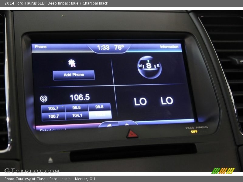 Deep Impact Blue / Charcoal Black 2014 Ford Taurus SEL