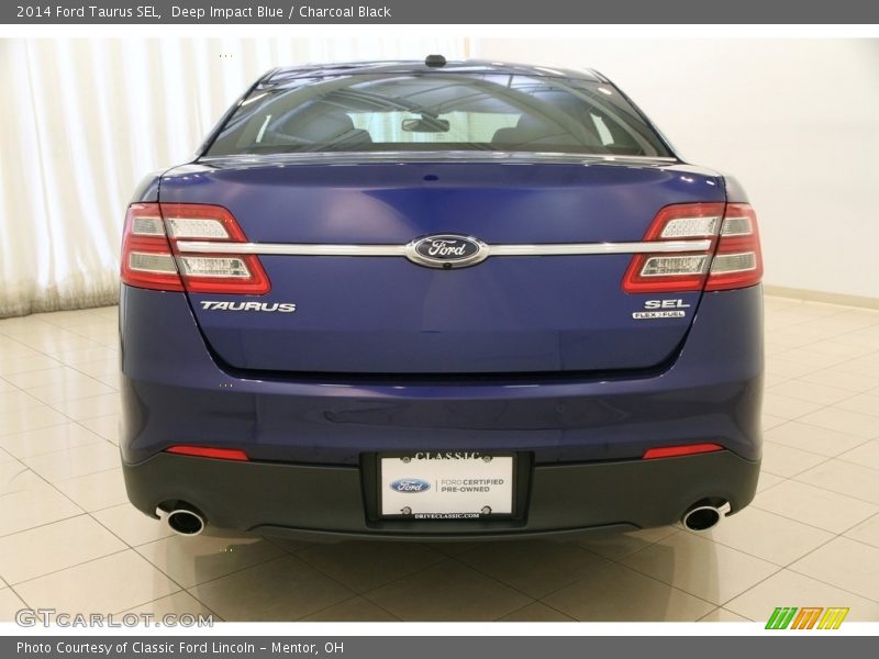 Deep Impact Blue / Charcoal Black 2014 Ford Taurus SEL