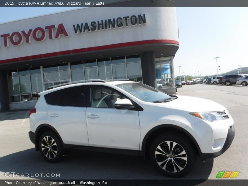 Blizzard Pearl / Latte 2015 Toyota RAV4 Limited AWD