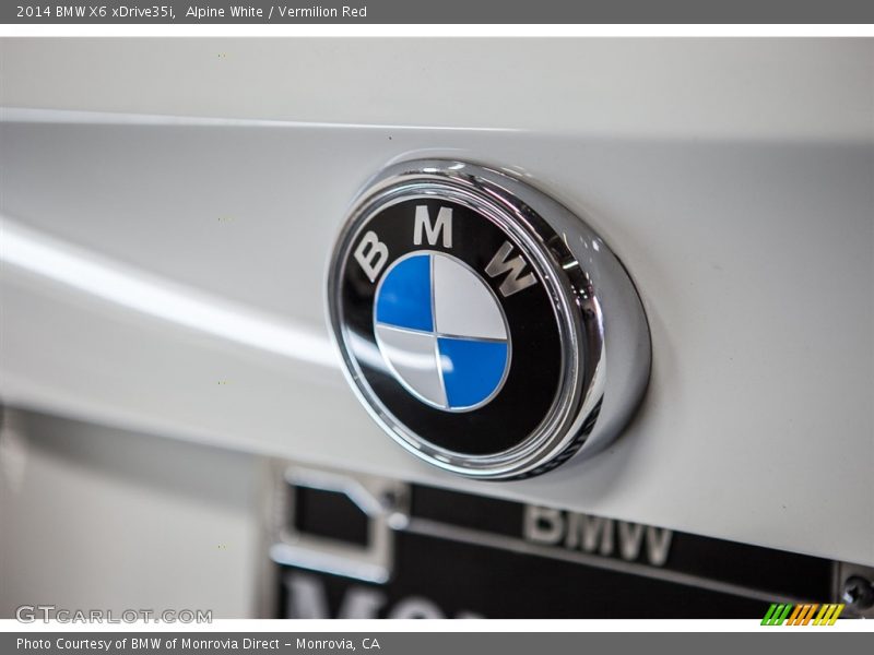 Alpine White / Vermilion Red 2014 BMW X6 xDrive35i