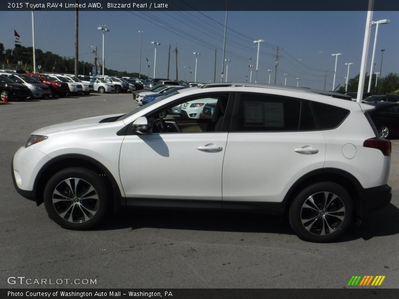 Blizzard Pearl / Latte 2015 Toyota RAV4 Limited AWD