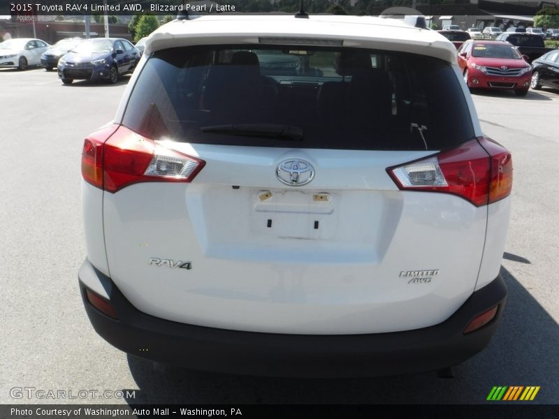 Blizzard Pearl / Latte 2015 Toyota RAV4 Limited AWD