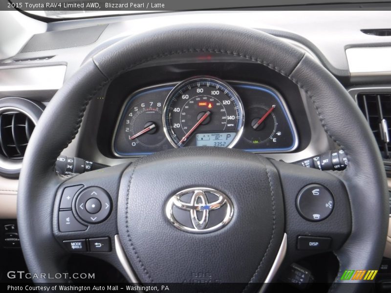 Blizzard Pearl / Latte 2015 Toyota RAV4 Limited AWD