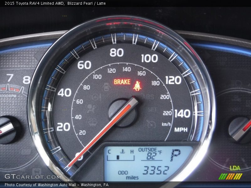 Blizzard Pearl / Latte 2015 Toyota RAV4 Limited AWD