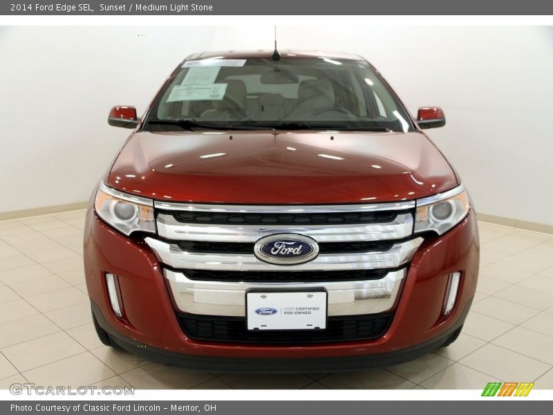 Sunset / Medium Light Stone 2014 Ford Edge SEL