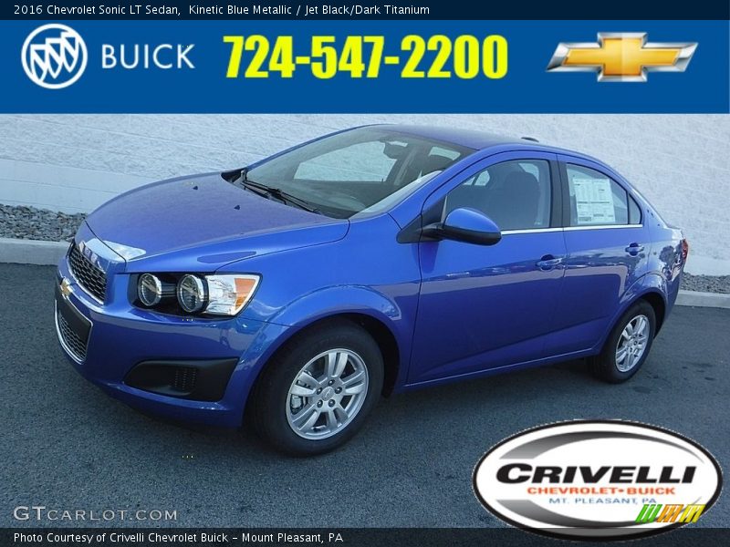 Kinetic Blue Metallic / Jet Black/Dark Titanium 2016 Chevrolet Sonic LT Sedan