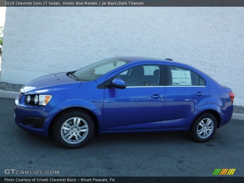 Kinetic Blue Metallic / Jet Black/Dark Titanium 2016 Chevrolet Sonic LT Sedan