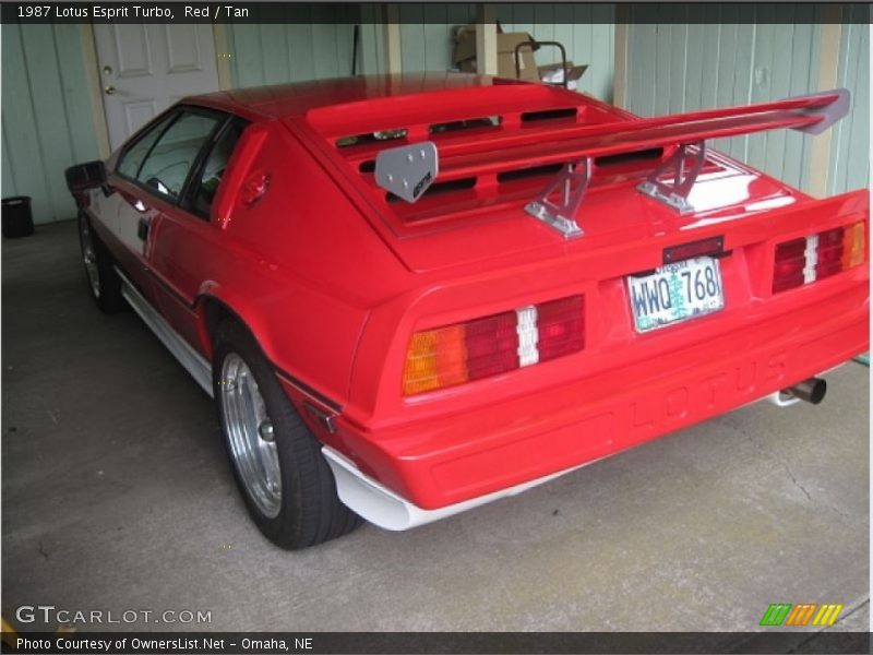 Red / Tan 1987 Lotus Esprit Turbo