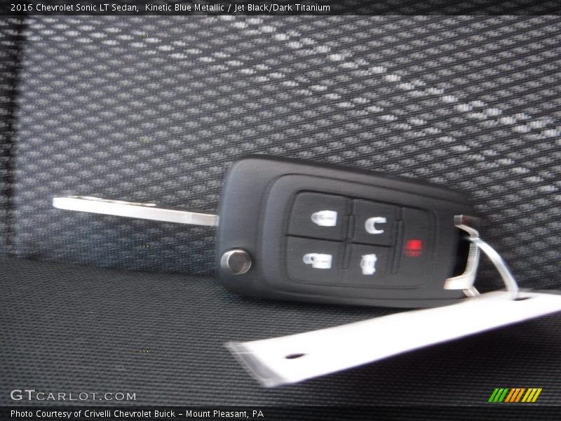 Kinetic Blue Metallic / Jet Black/Dark Titanium 2016 Chevrolet Sonic LT Sedan