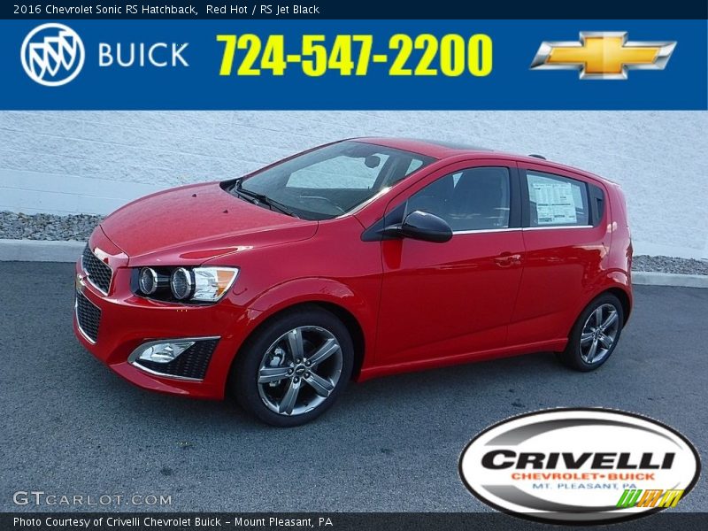 Red Hot / RS Jet Black 2016 Chevrolet Sonic RS Hatchback
