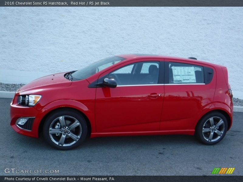 Red Hot / RS Jet Black 2016 Chevrolet Sonic RS Hatchback