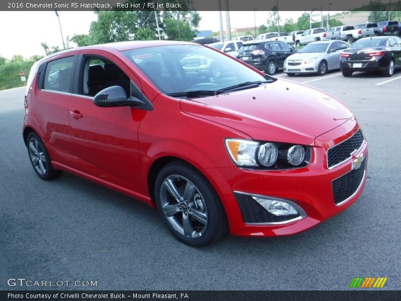 Red Hot / RS Jet Black 2016 Chevrolet Sonic RS Hatchback