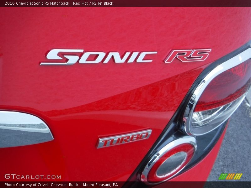 Red Hot / RS Jet Black 2016 Chevrolet Sonic RS Hatchback