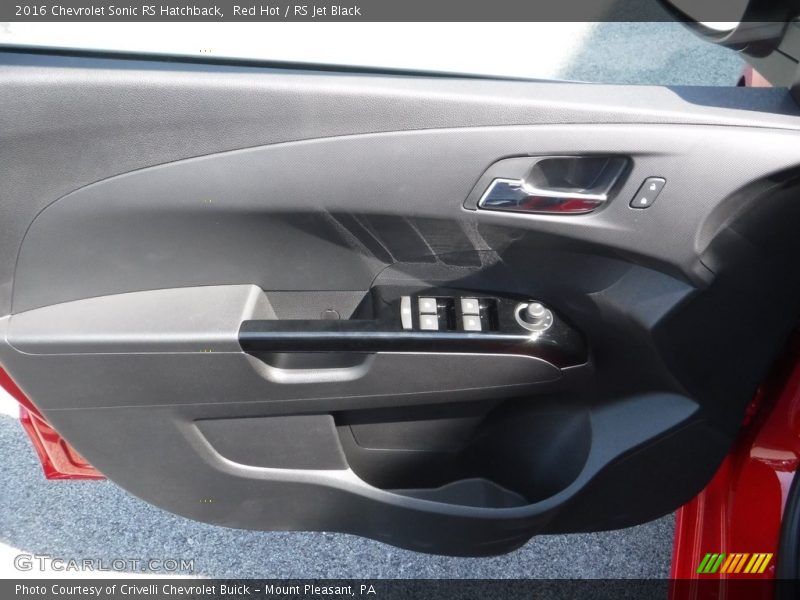 Red Hot / RS Jet Black 2016 Chevrolet Sonic RS Hatchback