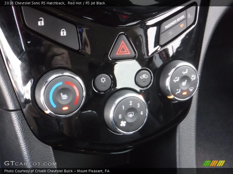 Red Hot / RS Jet Black 2016 Chevrolet Sonic RS Hatchback