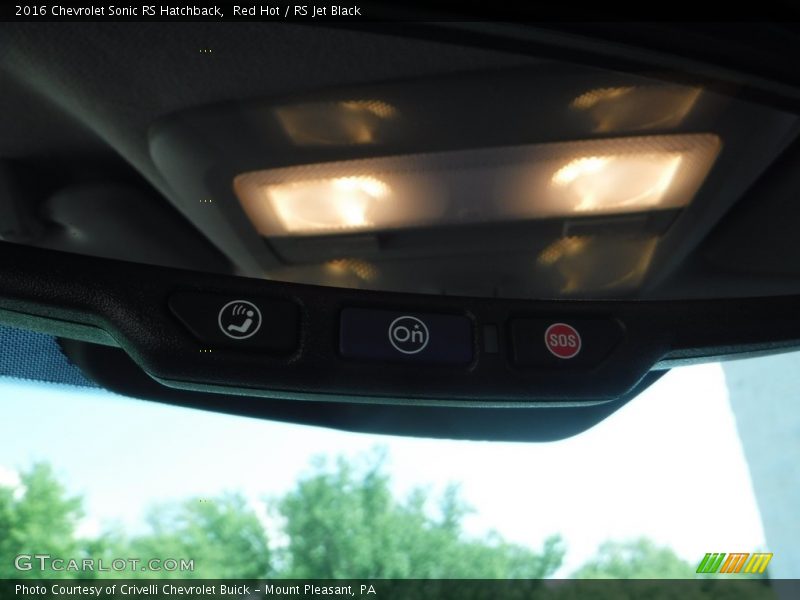 Red Hot / RS Jet Black 2016 Chevrolet Sonic RS Hatchback