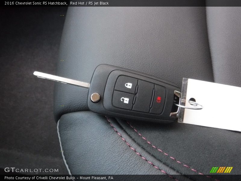 Red Hot / RS Jet Black 2016 Chevrolet Sonic RS Hatchback
