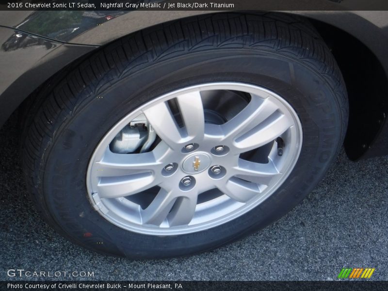 Nightfall Gray Metallic / Jet Black/Dark Titanium 2016 Chevrolet Sonic LT Sedan