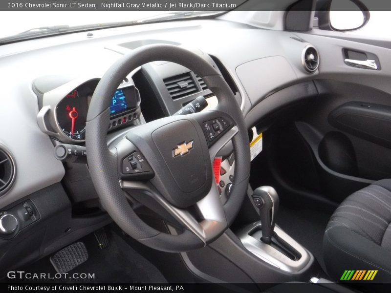 Nightfall Gray Metallic / Jet Black/Dark Titanium 2016 Chevrolet Sonic LT Sedan