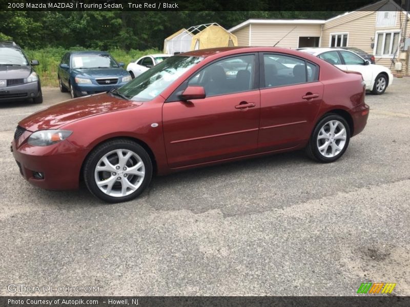 True Red / Black 2008 Mazda MAZDA3 i Touring Sedan