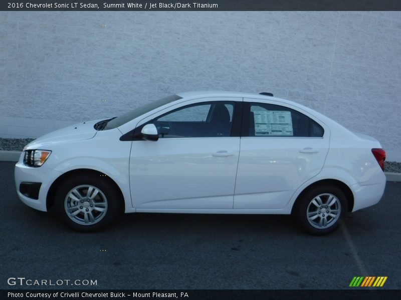 Summit White / Jet Black/Dark Titanium 2016 Chevrolet Sonic LT Sedan